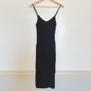 Black Bodycon Knit midi Dress